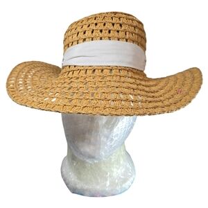 Straw Hat Wimsical Stylisg  with White Band